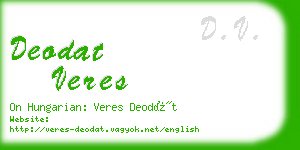 deodat veres business card